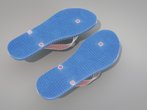 Slippers USA Modelo 3D