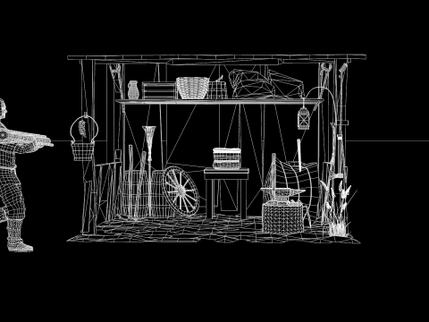 Medieval Shed Model 3D