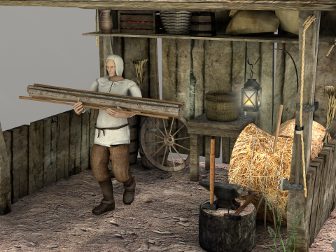 Medieval Shed Model 3D