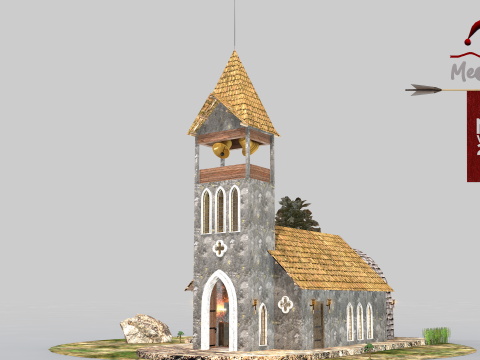 Medieval Temple 2024 3D Model