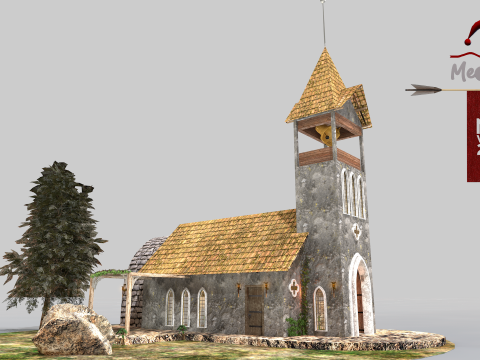 Medieval Temple 2024 3D Модель