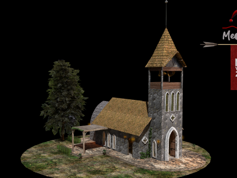 Medieval Temple 2024 3D Модель