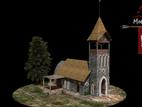 Medieval Temple 2024 3D Model