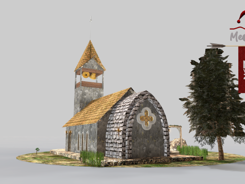 Medieval Temple 2024 3D Модель
