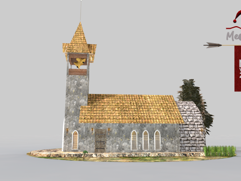 Medieval Temple 2024 3D Модель