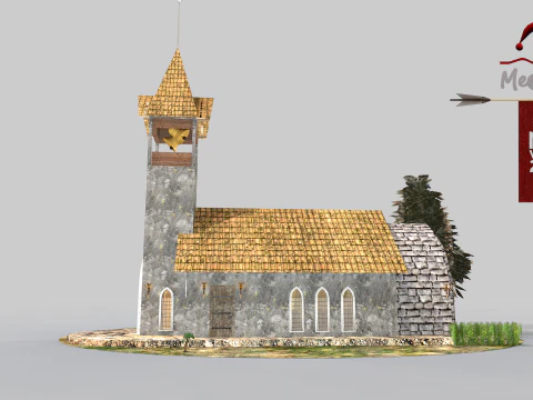 Medieval Temple 2024 3D Model