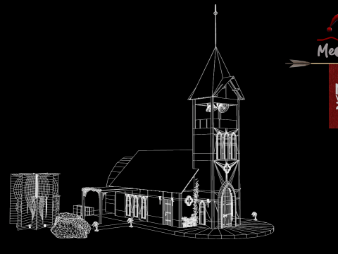 Medieval Temple 2024 3D Модель