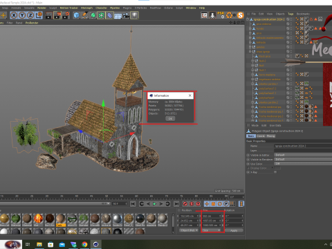 Medieval Temple 2024 3D Модель