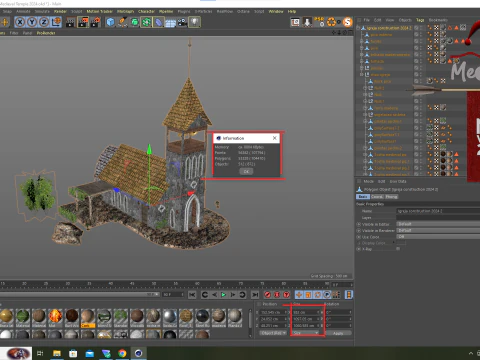 Medieval Temple 2024 3D Model