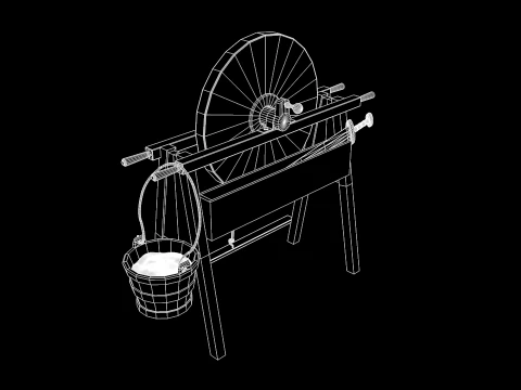 중세 쉐이핑 기계 3D 모델