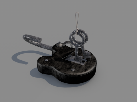 Medieval Padlock T1 3D-Modell