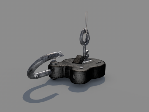 Medieval Padlock T1 3Dモデル