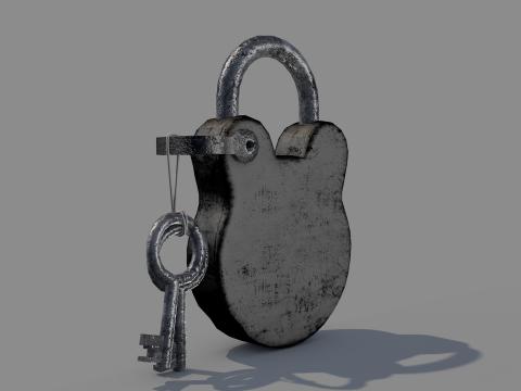 Medieval Padlock T1 3Dモデル