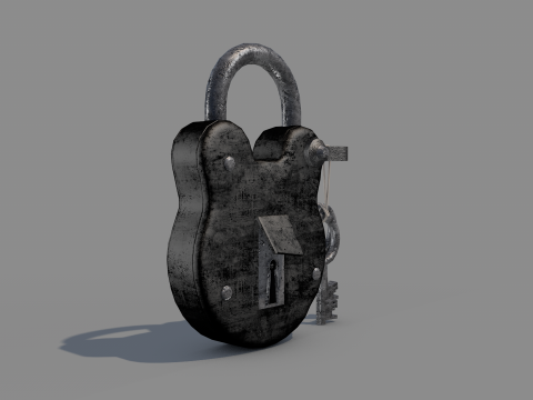 Medieval Padlock T1 3Dモデル