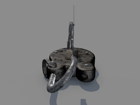 Medieval Padlock T1 3D Model