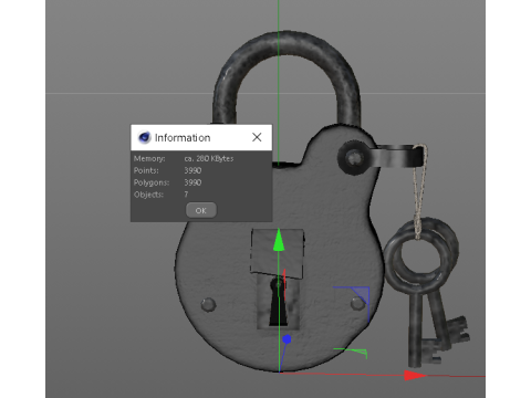 Medieval Padlock T1 3Dモデル