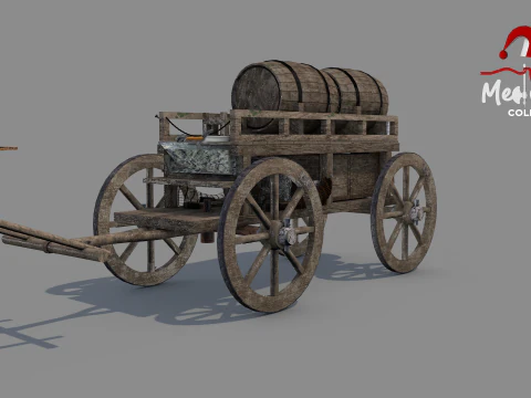 Carro medievale Modello 3D
