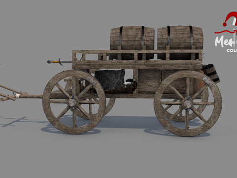 Medieval Wagon 3D 모델