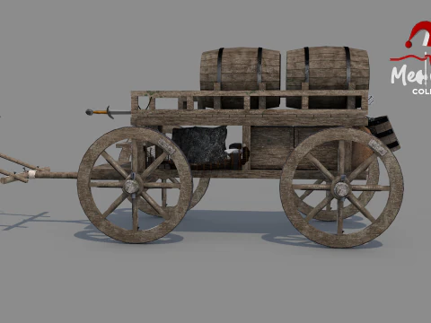 Carro medievale Modello 3D