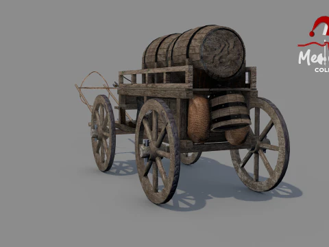 Carro medievale Modello 3D