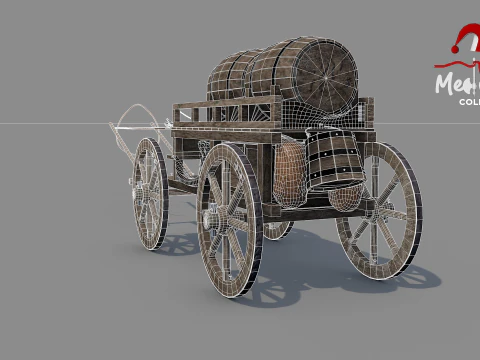 Carro medievale Modello 3D