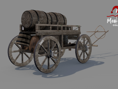 Medieval Wagon 3D 모델