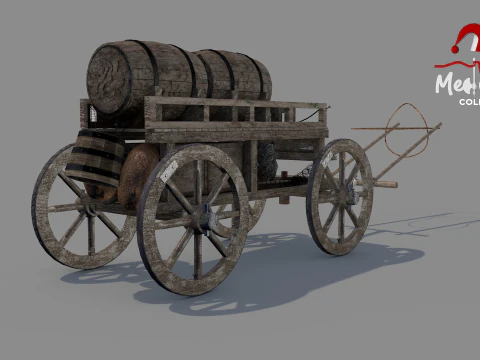 Carro medievale Modello 3D