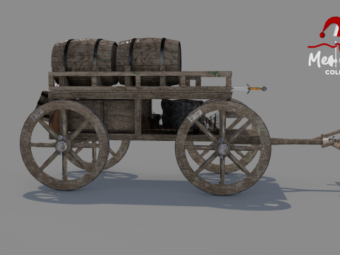 Medieval Wagon 3D 모델
