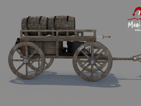 Carro medievale Modello 3D