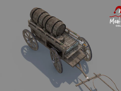 Carro medievale Modello 3D