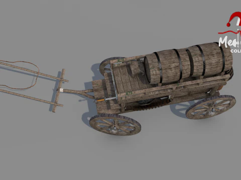 Carro medievale Modello 3D