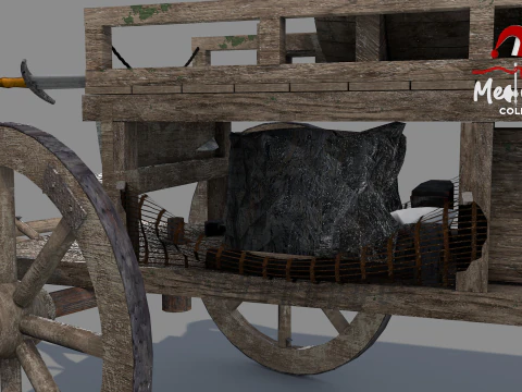 Carro medievale Modello 3D