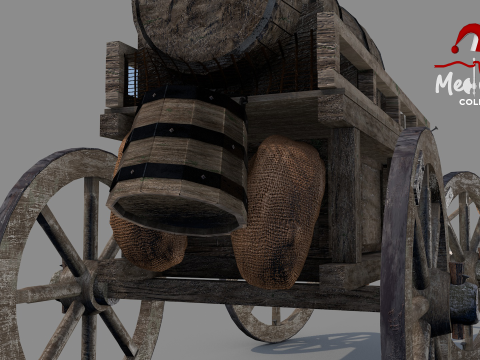 Medieval Wagon 3D 모델