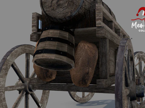 Carro medievale Modello 3D