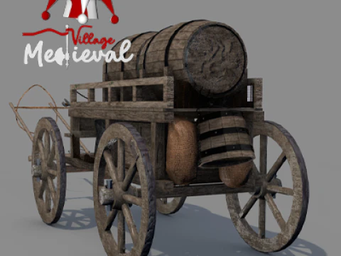 Carro medievale Modello 3D