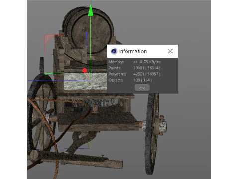 Carro medievale Modello 3D