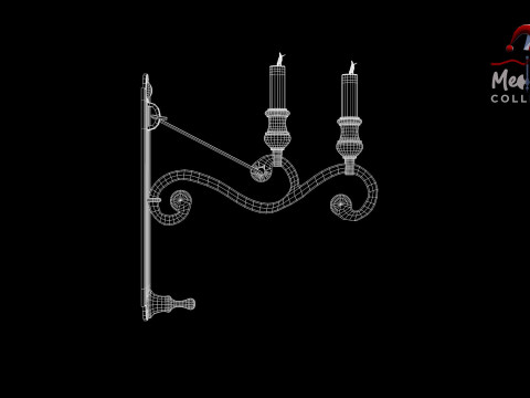 Medieval Wall Ilighting Hor 3Dモデル