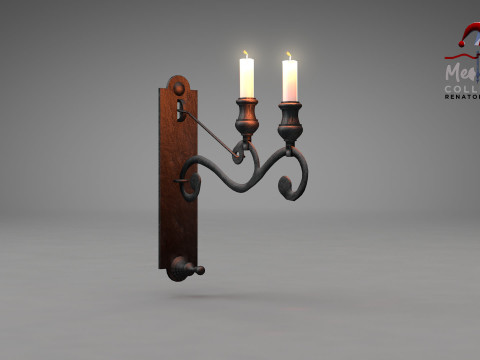 Medieval Wall Ilighting Hor 3Dモデル
