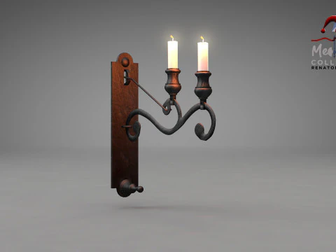 Medieval Wall Ilighting Hor 3D Model