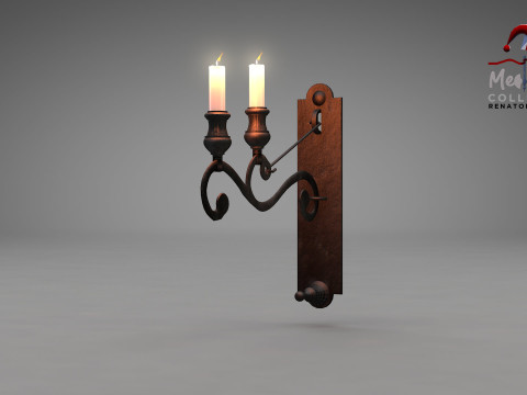 Medieval Wall Ilighting Hor 3Dモデル