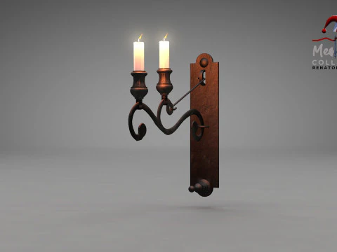 Medieval Wall Ilighting Hor 3D Model