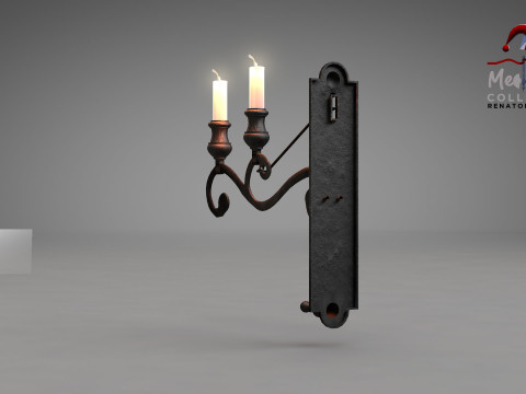Medieval Wall Ilighting Hor 3Dモデル