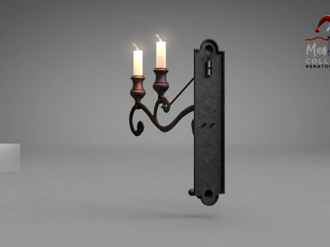Medieval Wall Ilighting Hor 3D Model