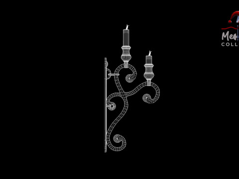 Medieval Wall Ilighting Vert Modelo 3D