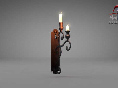 Medieval Wall Ilighting Vert Modelo 3D