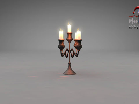 Medieval Forged Chandelier Table 3D Model