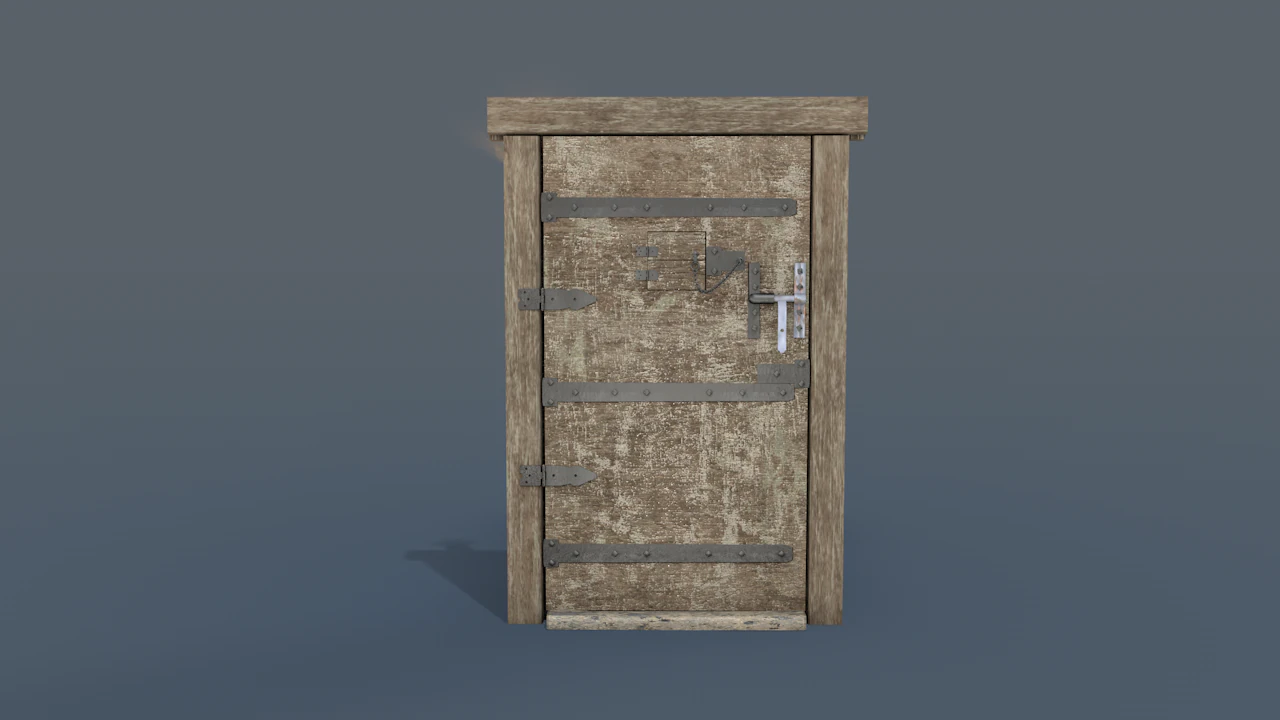 Medieval Door Pop 3D Model .c4d .max .obj .3ds .fbx .stl .blend 