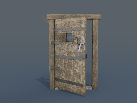 Medieval Door Pop 3D Model