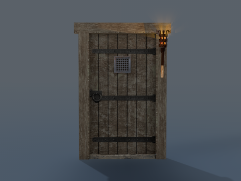 Medieval Door Pop 3D Model