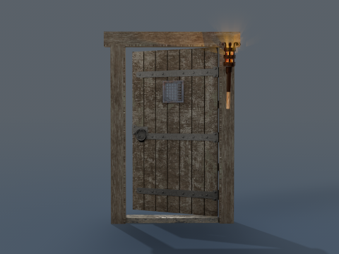 Medieval Door Pop 3D Model